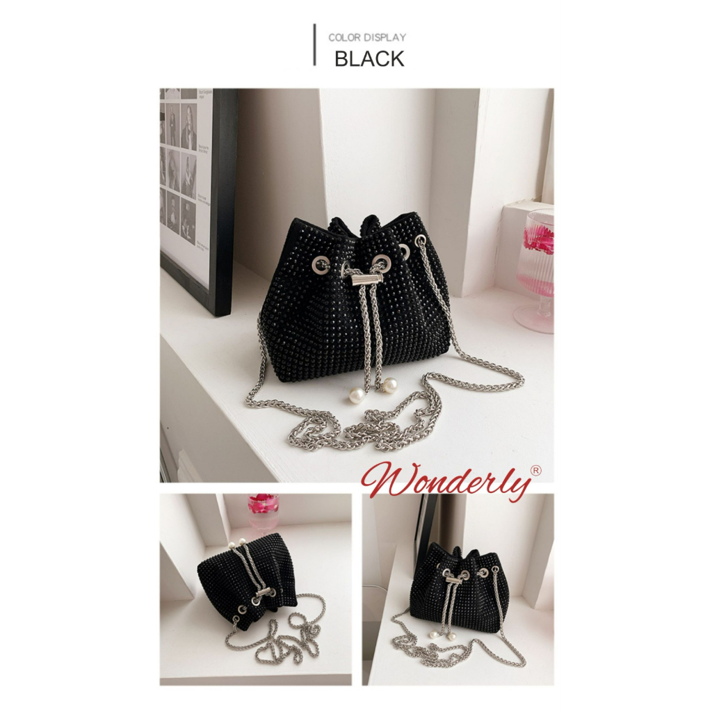 TAS SELEMPANG WANITA SERUT GLITTER