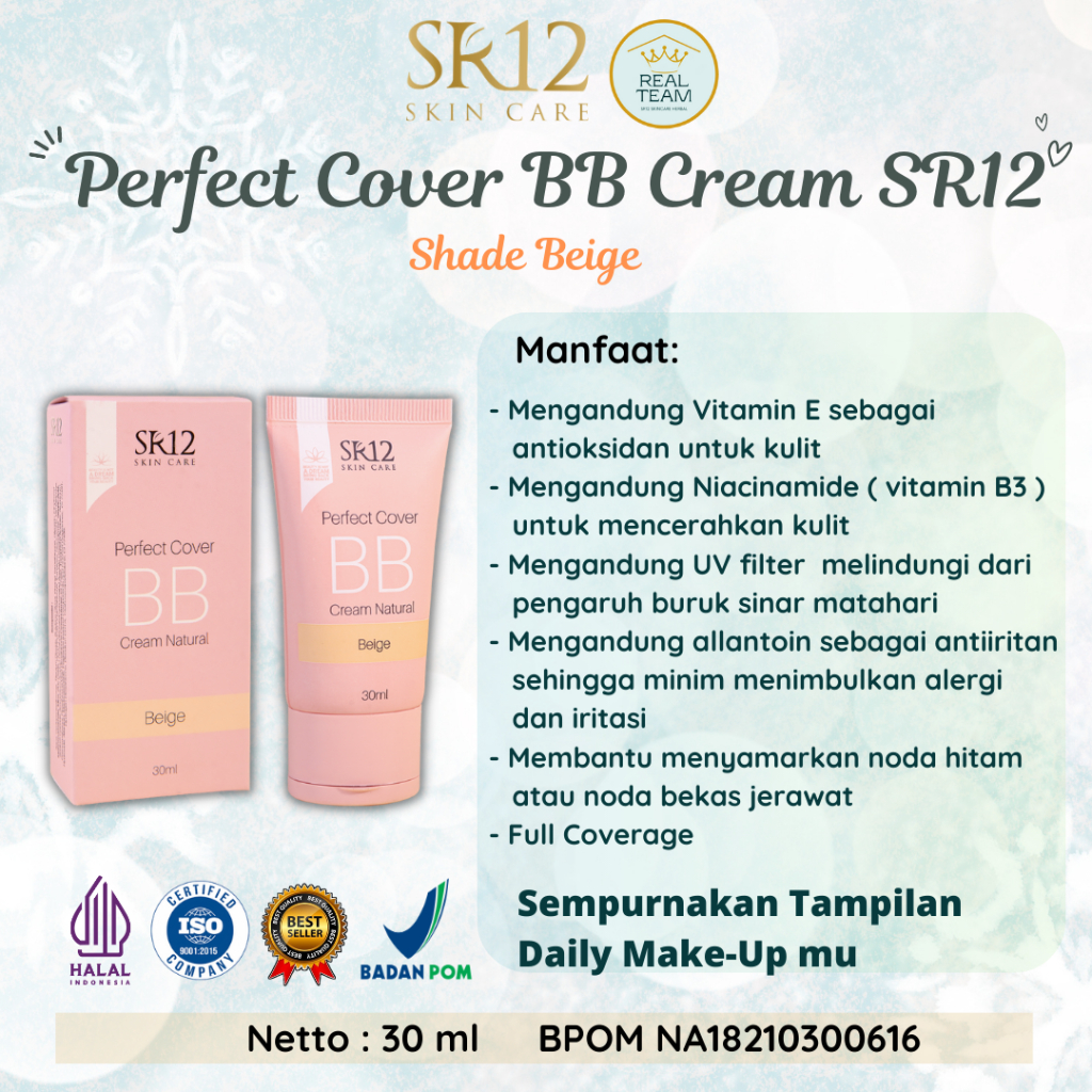 BB CREAM SR12 SKINCARE HERBAL BPOM | BB CREAM NATURAL BEIGE SR12 | KOSMETIK MURAH | SR12 BANJARBARU