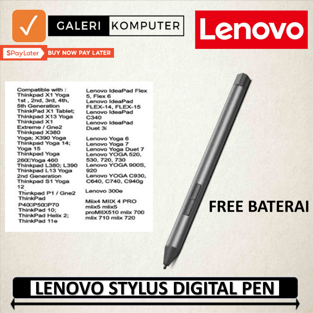 Presure Original LENOVO STYLUS DIGITAL PEN For Yoga duet 3i 7i &amp; Flex5