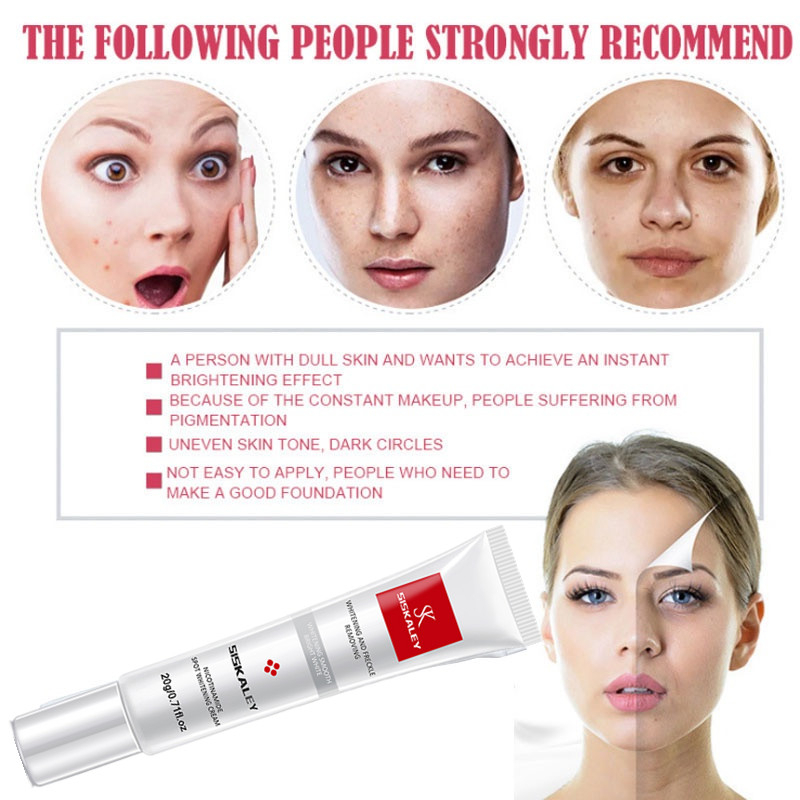 【BPOM】YOUBUY/SISKALEY 20g Whitening and Freckle Removing Cream Niacinamide Fade Pigmentation Melasma Brighten