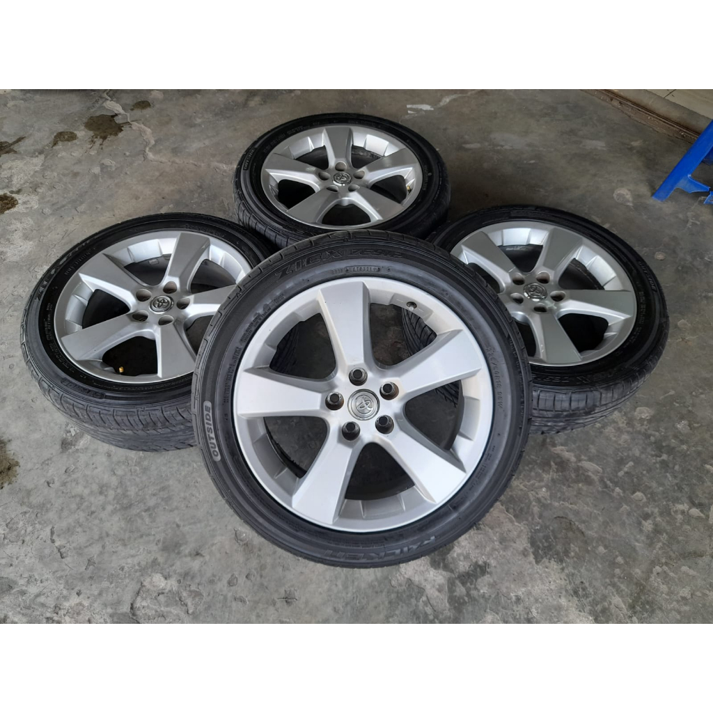 Velg Pelek Bekas Pakai Mobil Racing Toyota Ring 18 Pcd 5x114.3 Plus Ban