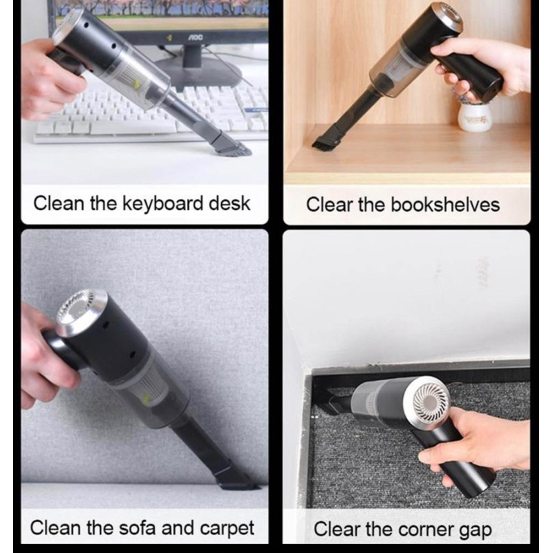 Vacuum Cleaner Wireless Portable Mini - Vakum Alat Penghisap Debu Mobil, Meja, Rumah Dapat Dicas
