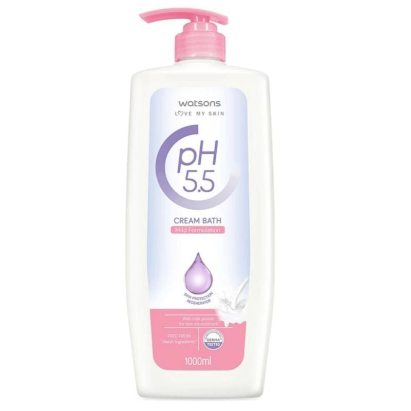 Watsons pH 5.5 Body wash Milk Protein / Honey Extract1000ml