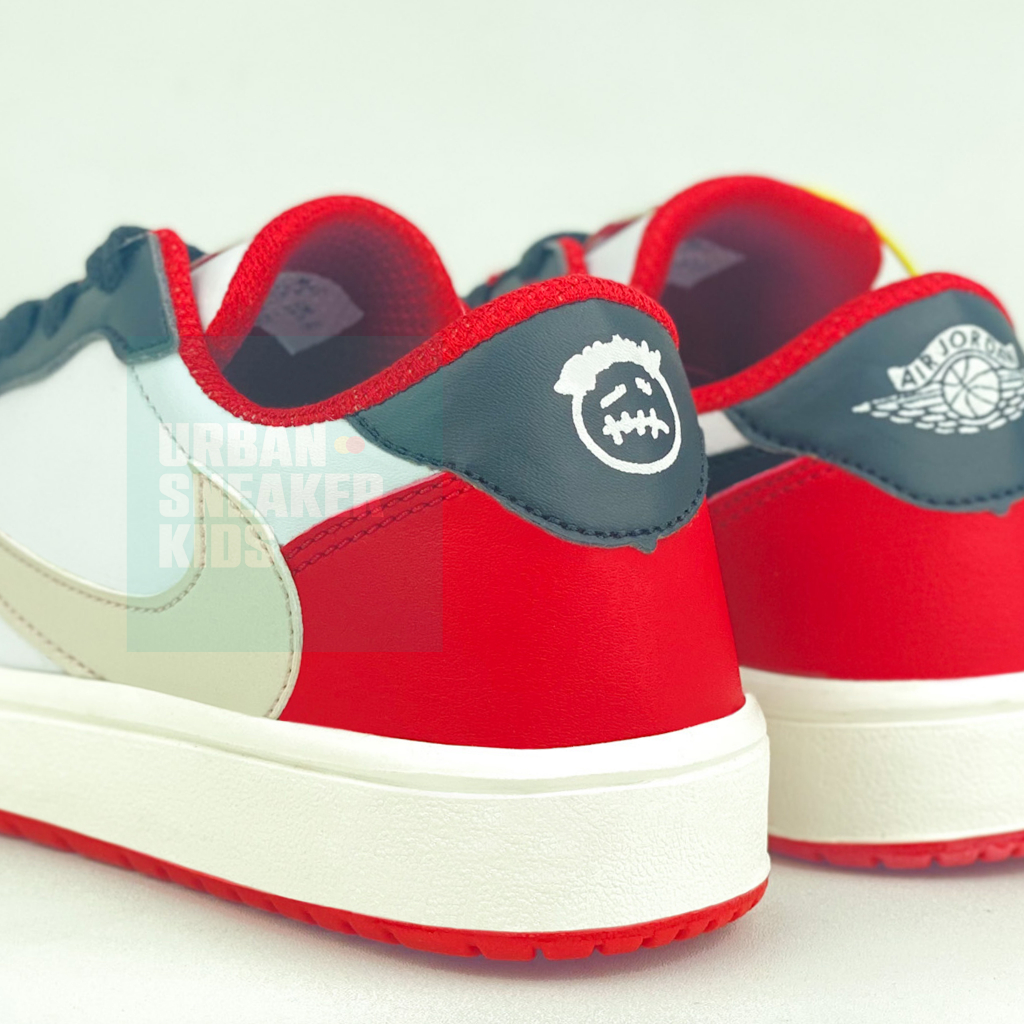 SEPATU SNEAKERS ANAK RED WHITE USIA 3-10 TAHUN UNISEX - URBAN SNEAKER KIDS