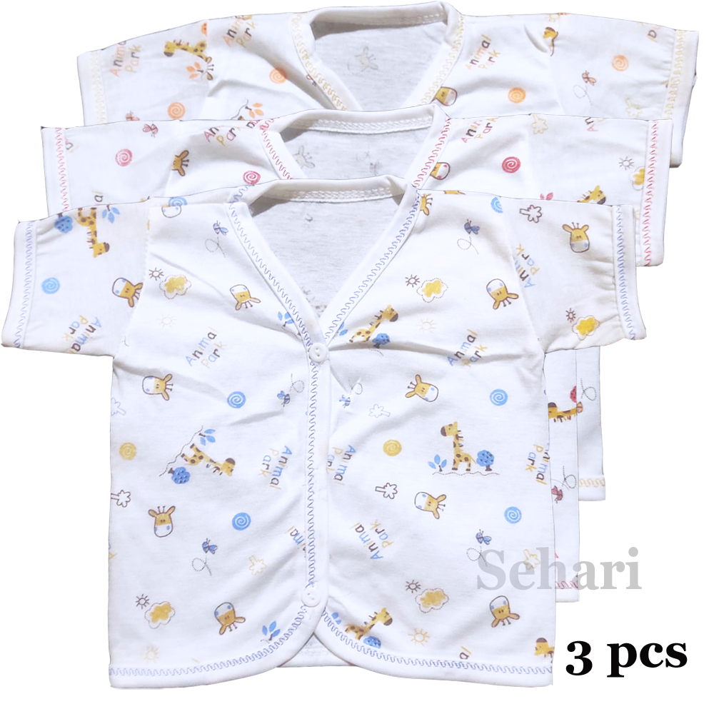 PAKET 3 PCS - ATASAN / Baju pendek bayi buat baru lahir -Adek dan kakak