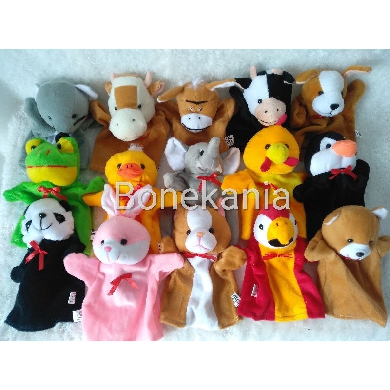 Mycoolcell Boneka Tangan Karakter Hewan Boneka Dongeng Mainan Edukasi Boneka Muppet Berlabel Sni