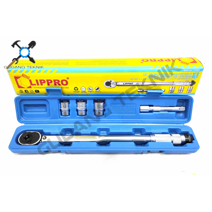 Kunci Moment Kunci Torsi 1/2&quot; 28-210Nm 11068 LIPPRO GRIP ON / Torque Wrench Kunci Momen 1/2 Inch 28-210 N.M LIPPRO GRIP ON