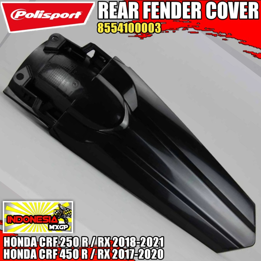 HONDA CR - CRF 250 300 450 R RX RWE 2017 2018 2019 2020 2021 - POLISPORT REAR FENDER COVER - SPAKBOR