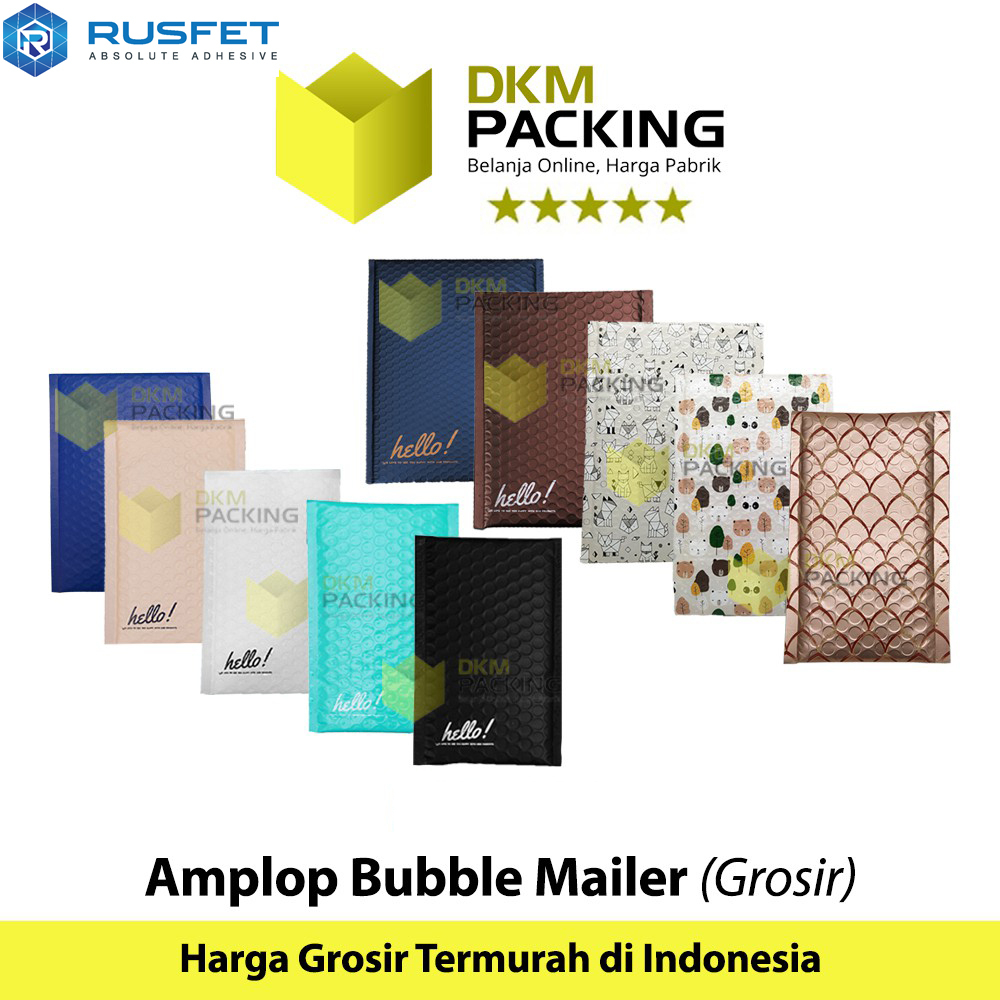 

AMPLOP BUBBLE MAILER BUBBLE WRAP ENVELOPE RUSFET PREMIUM TERMURAH /SATUAN