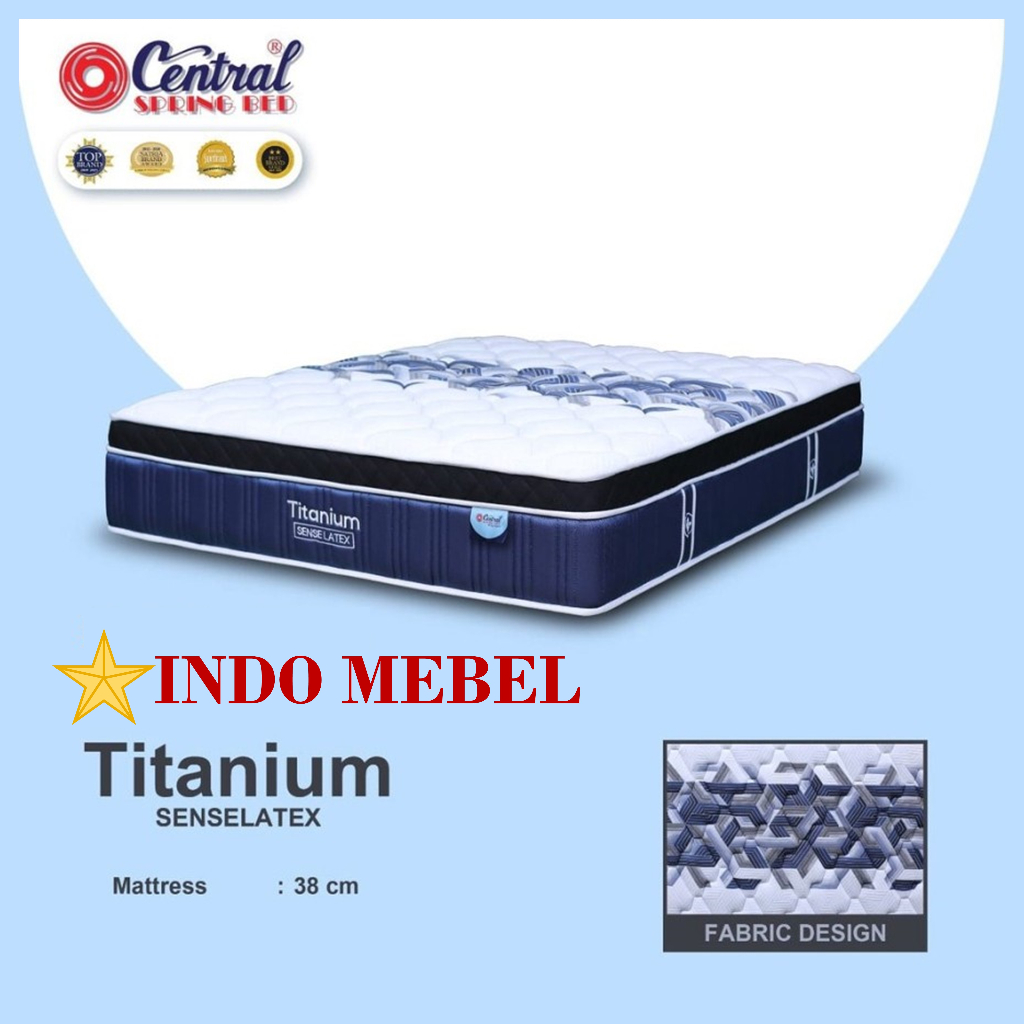 Kasur Springbed Central Titanium Latex Gold Series ( Matras ONLY )