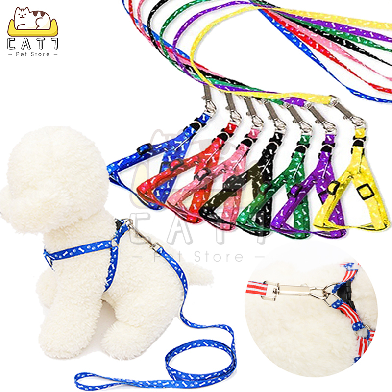 【Cat7】 Tali Tuntun Kucing BENTUK Y MOTIF Rompi Tali Kucing Kalung Rompi Kucing Panjang Besar Adjustable Size Tali Murah Hewan Peliharaan