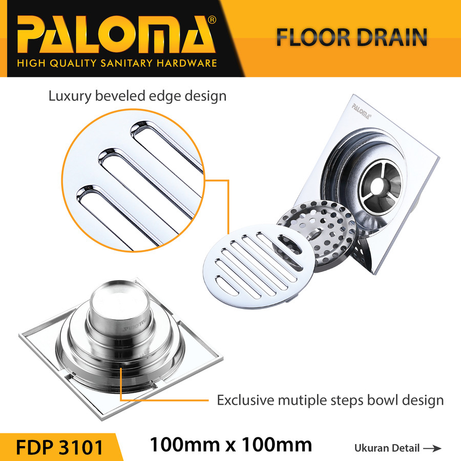 Paloma Floor Drain Strainer Saringan Got Kamar Mandi Anti Bau FDP 3101