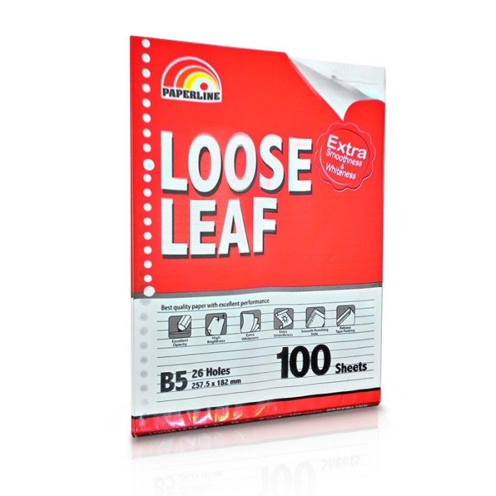 Loose Leaf B5 - 7026 - 100 lembar Isi Kertas File Binder PAPER LINE