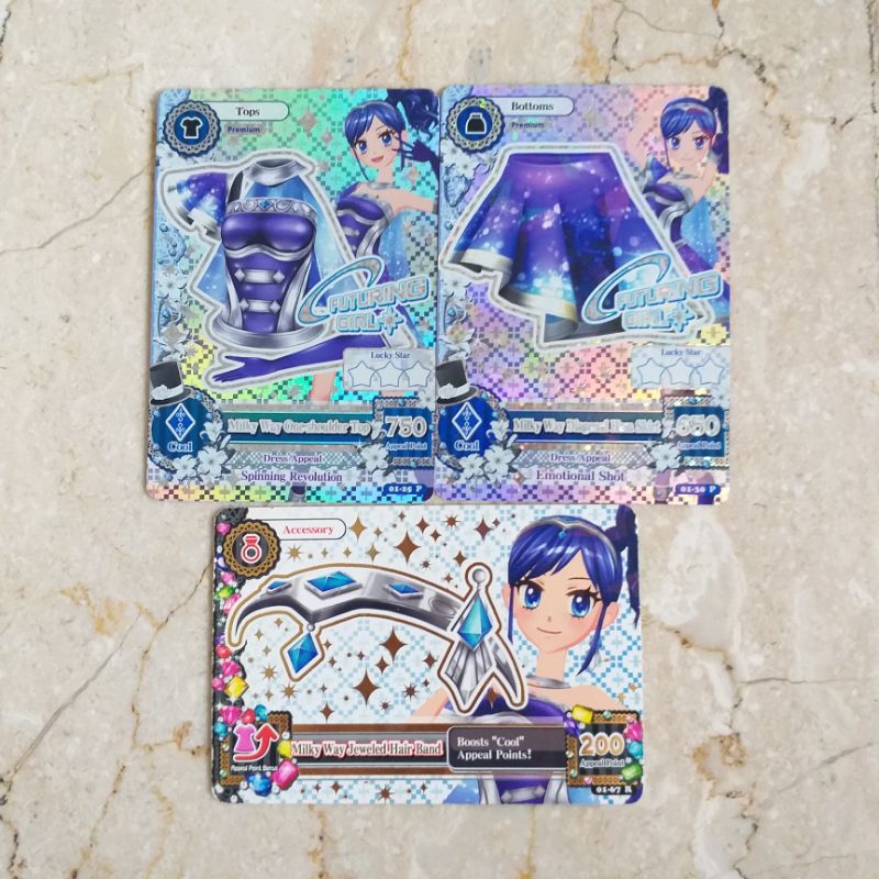 BOOKED Aikatsu Indo Premium Futuring Girl Milky Way Set Aoi No Shoes