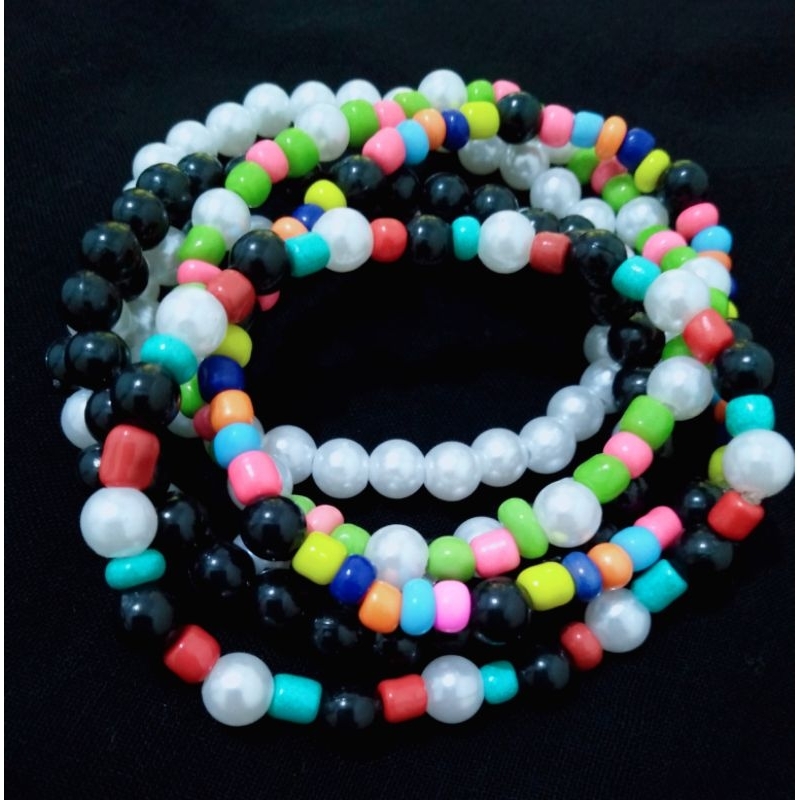 GELANG TANGAN PERSAHABATAN MUTIARA MANIK MANIK POLOS(3pcs)
