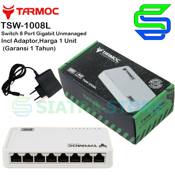 Tarmoc TSW-1008L Switch Unmanage 8 port Gigabit Plastic Case