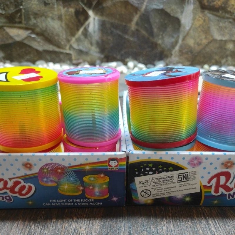 Mainan Anak Rainbow Spring Slinky Multicolor