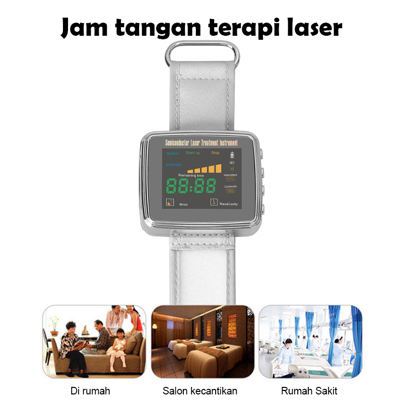 Jam tangan Terapi laser 13/15 titik dr laser fisioterapi untuk diabetes kolesterol darah tinggi darah kental stroke[100%ORI]