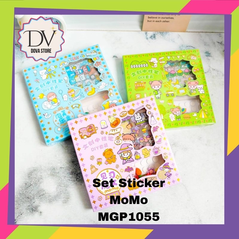 

PAKET STICKER DIY BOX MOMO KODE MGP1055 STICKER SET LUCU