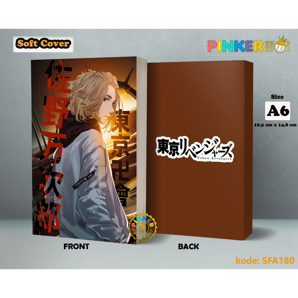 

(SFA180) Pocket Note Tokyo Revengers Mikey Manjiro 2 Softcover A6/A5 Buku Tulis catatan Notes Agenda Planner Jurnal