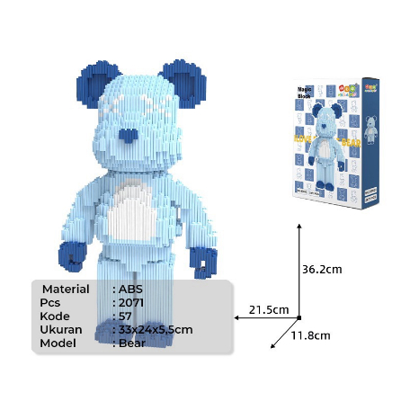 Nano Block violent Bear Series Bricks Education Nano Block / Mainan Nano Balok 3D