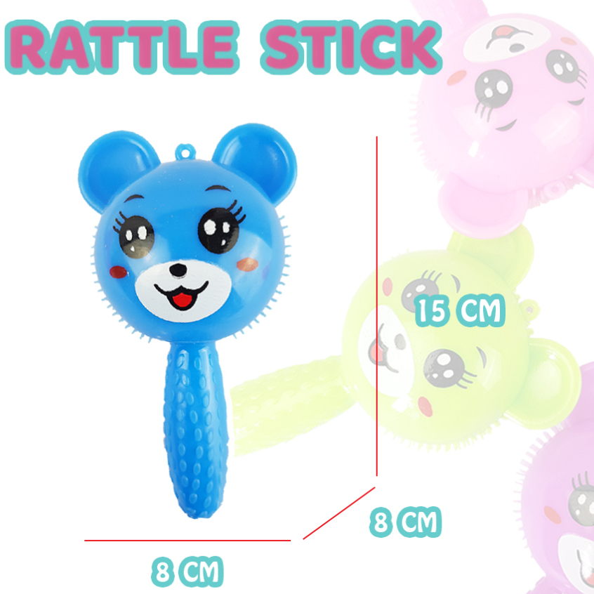 MAINAN ANAK RUBBER STICK TOY MAINAN TONGKAT RETTLE KELINCI