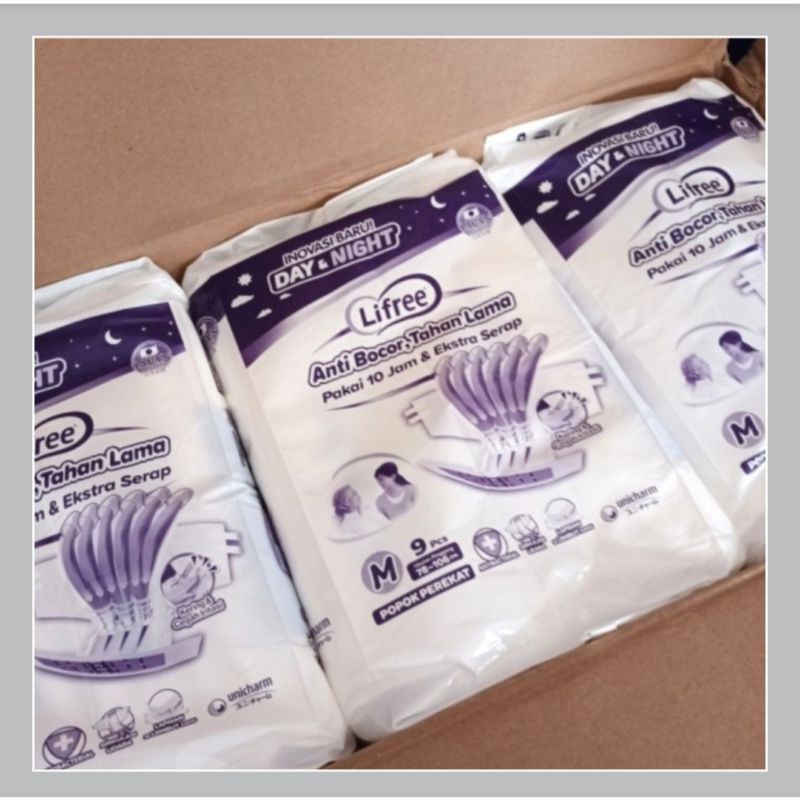 Lifree perekat M9 / L8 / XL7 / Lifree perekat M 9/L 8/XL 7 1dus isi 3pack