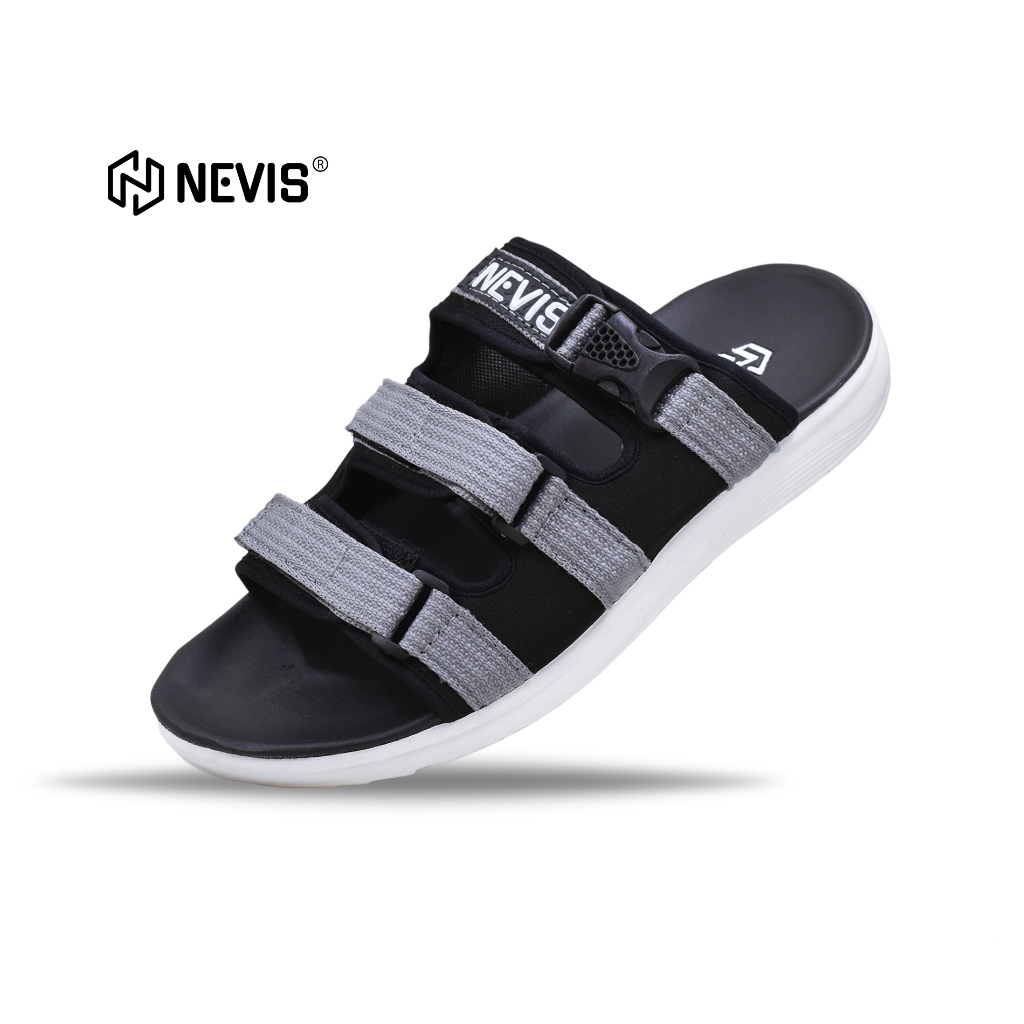 SANDAL PRIA ORIGINAL NEVIS NVS 65 SENDAL SLOP SLIDE SLIP ON HIKING GUNUNG DISTRO CASUAL TERBARU KEKINIAN