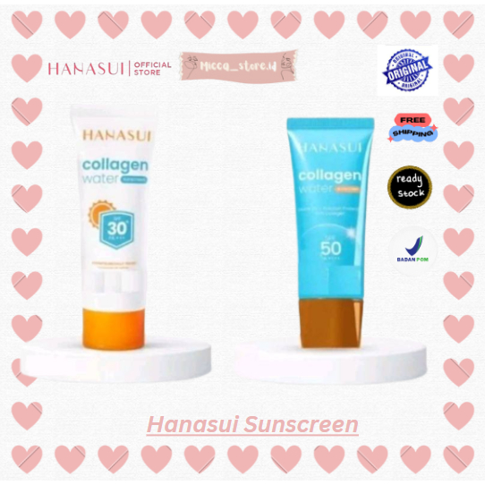 [MS] HANASUI WATER COLLAGEN SUNSCREEN SPF30 | SPF50 PA++ 30ML BPOM