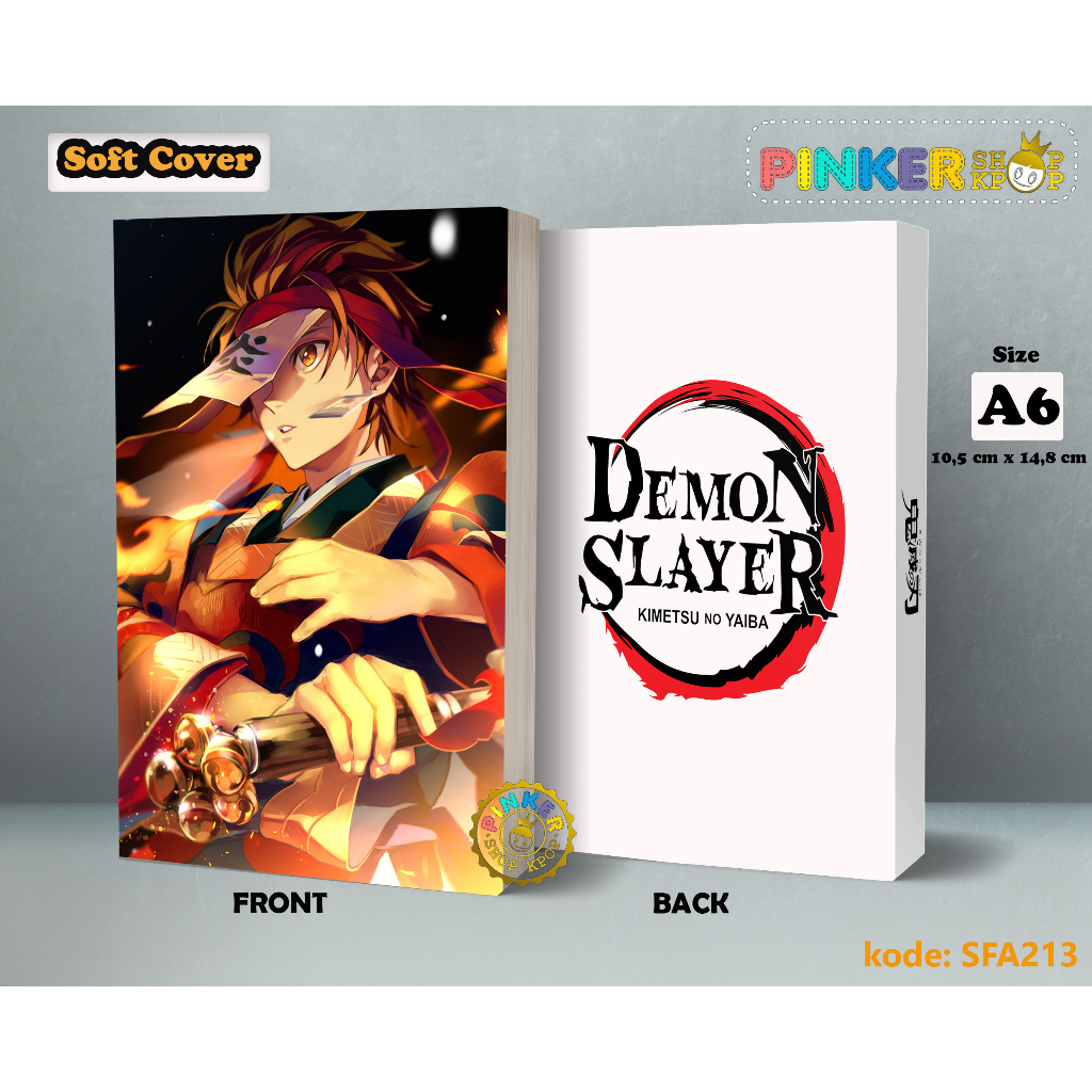 

(SFA213) Pocket Note Anime DEMON SLAYER Softcover A6/A5 Buku Tulis catatan Notes Agenda Planner Jurnal