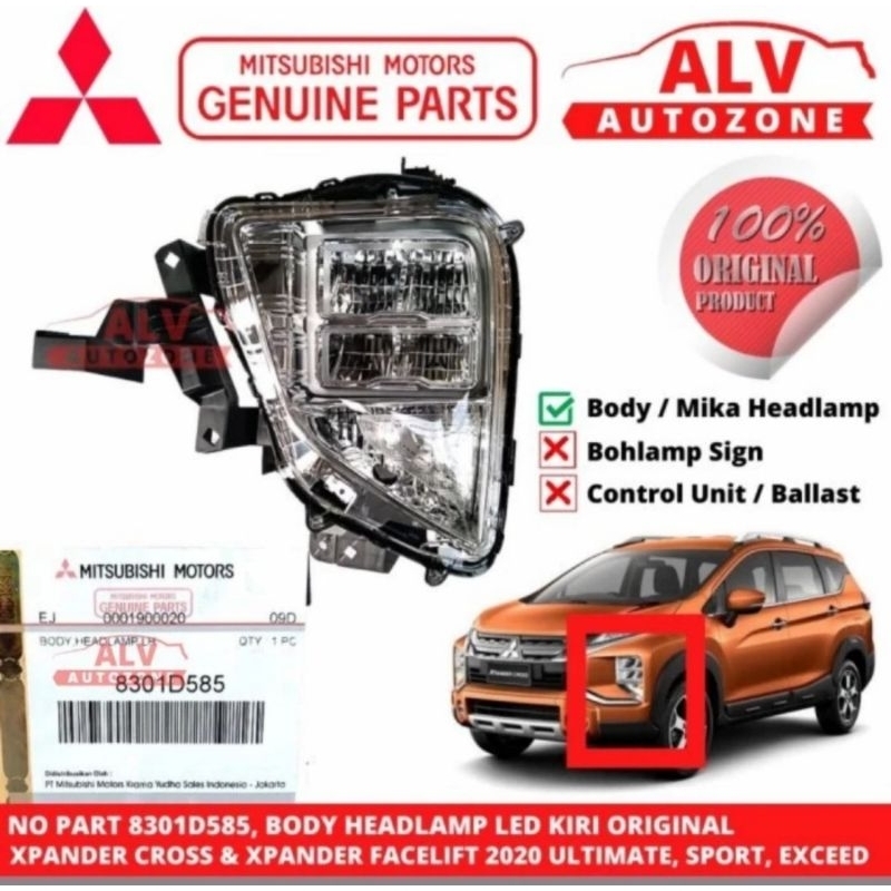 BODY / UNIT LAMPU HEADLAMP LED KIRI BUMPER DEPAN ORIGINAL MITSUBISHI XPANDER CROSS & XPANDER FACELIF