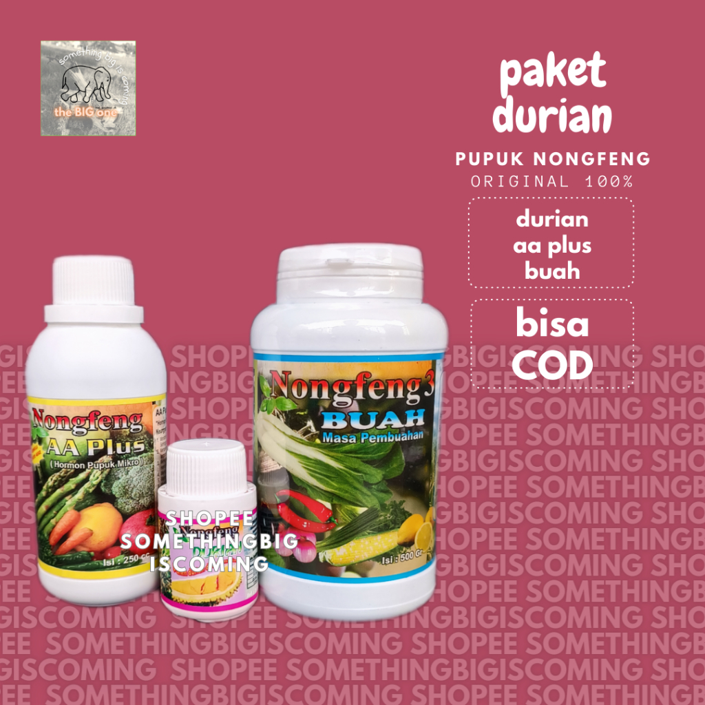 Paket Pupuk Nongfeng Boster Booster Buah Durian Duren Agar Cepat Berbuah Diluar Musim | Pupuk Vitami