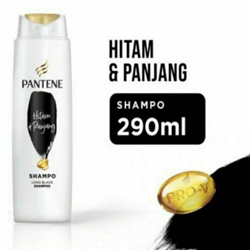 Pantene Shampoo Black Panjang Glow 290ml