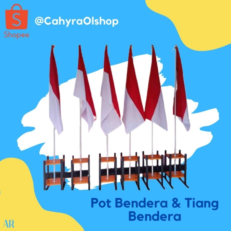 

pot bendera panji. pataka. tatakan bendera. bendera panji