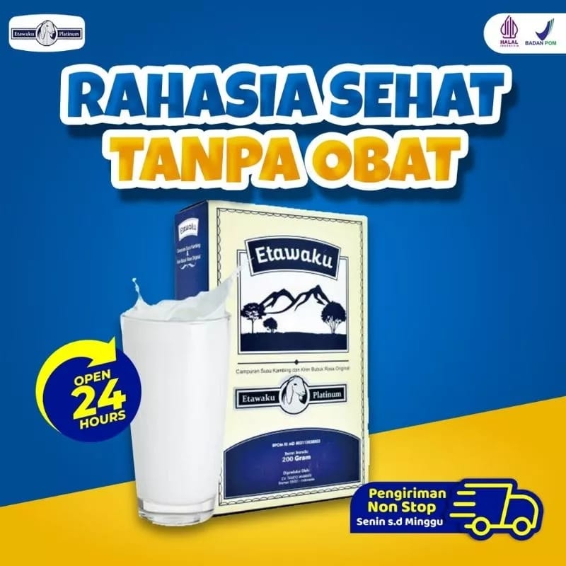 

Susu Etawaku 250gram Susu Kesehatan Nafas Tulang Sendi dan Syaraf Asli