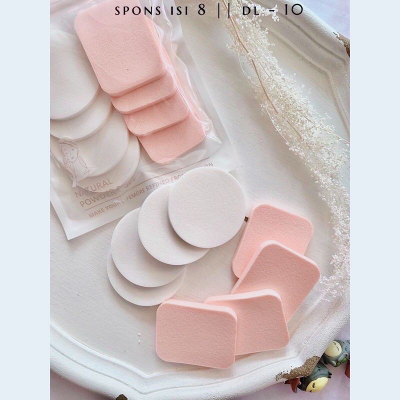 ♥️G.A.SHOP♥️ SPONS MAKE UP ISI 8 / REMBUK BEDAK PADAT ISI 8 / SPONS BEDAK ISI 8