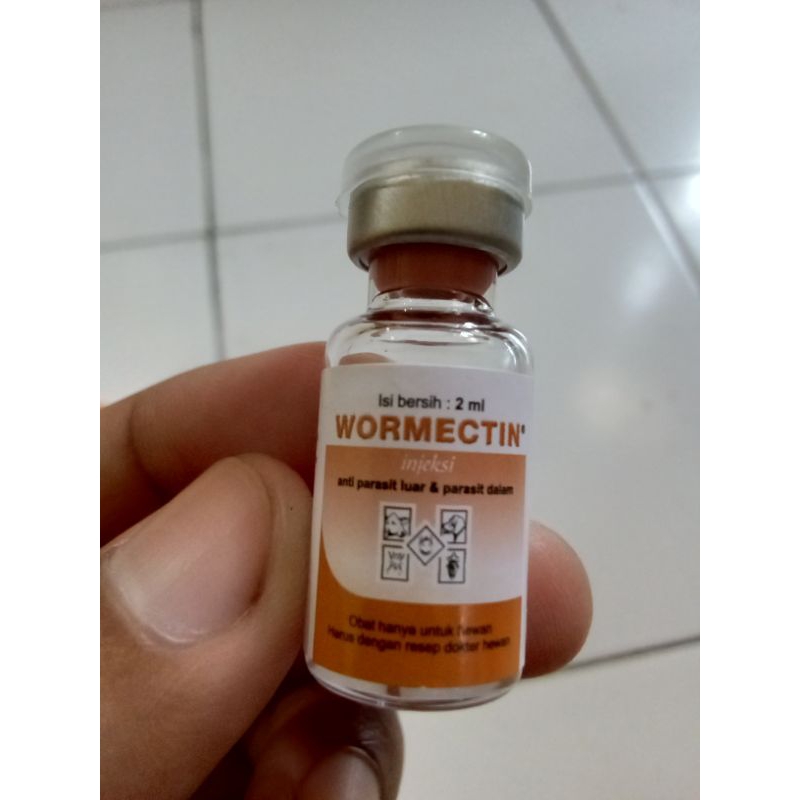 Wormectin 2ml Obat Injeksi Jamur Parasit Cacing 2ml untuk Kucing Anjing Domba Sapi