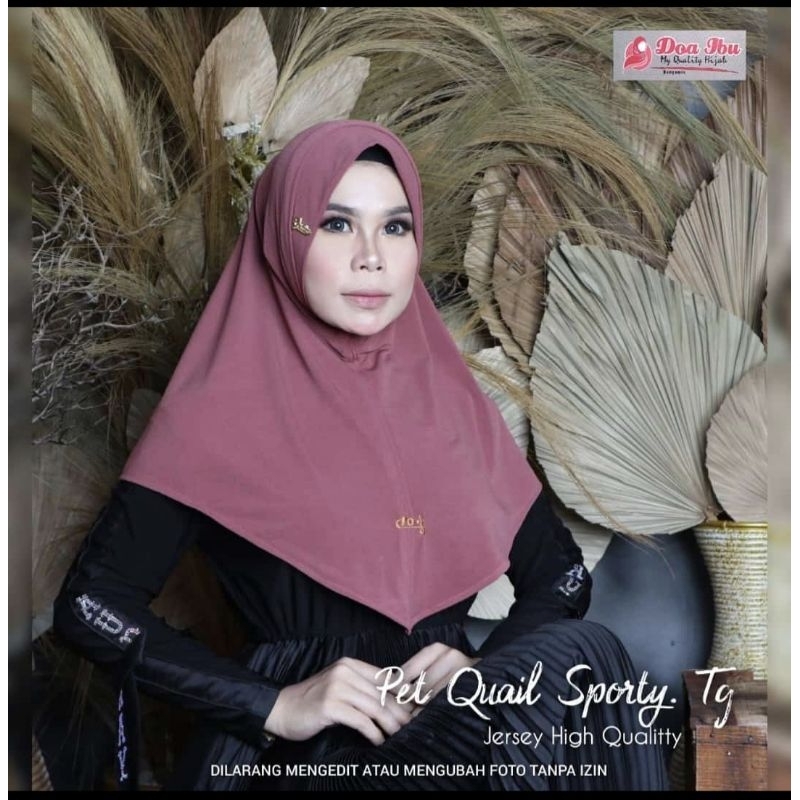 726 Jilbab Doa Ibu malay lipat  Quail Sporty xs Malay lubang Masker Jersey High Quality HQ/Hijab Doi