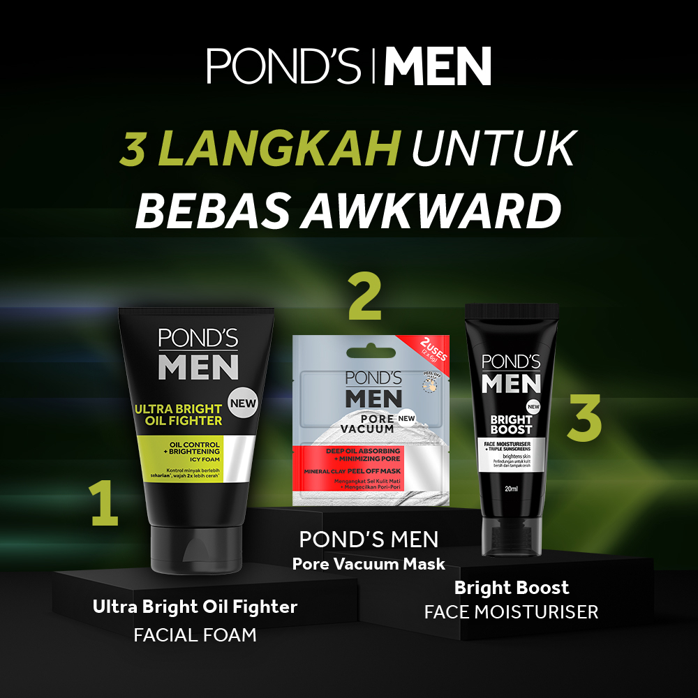 Ponds Men Ultra Bright Oil Fighter Facial Foam 100G