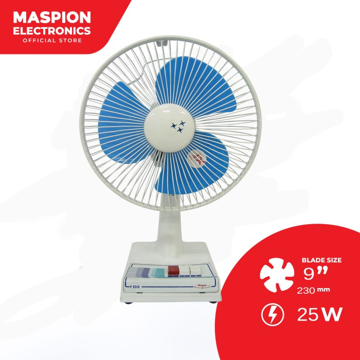 Kipas Angin Desk Fan Maspion F-23D / Kipas Angin Meja 9 Inch