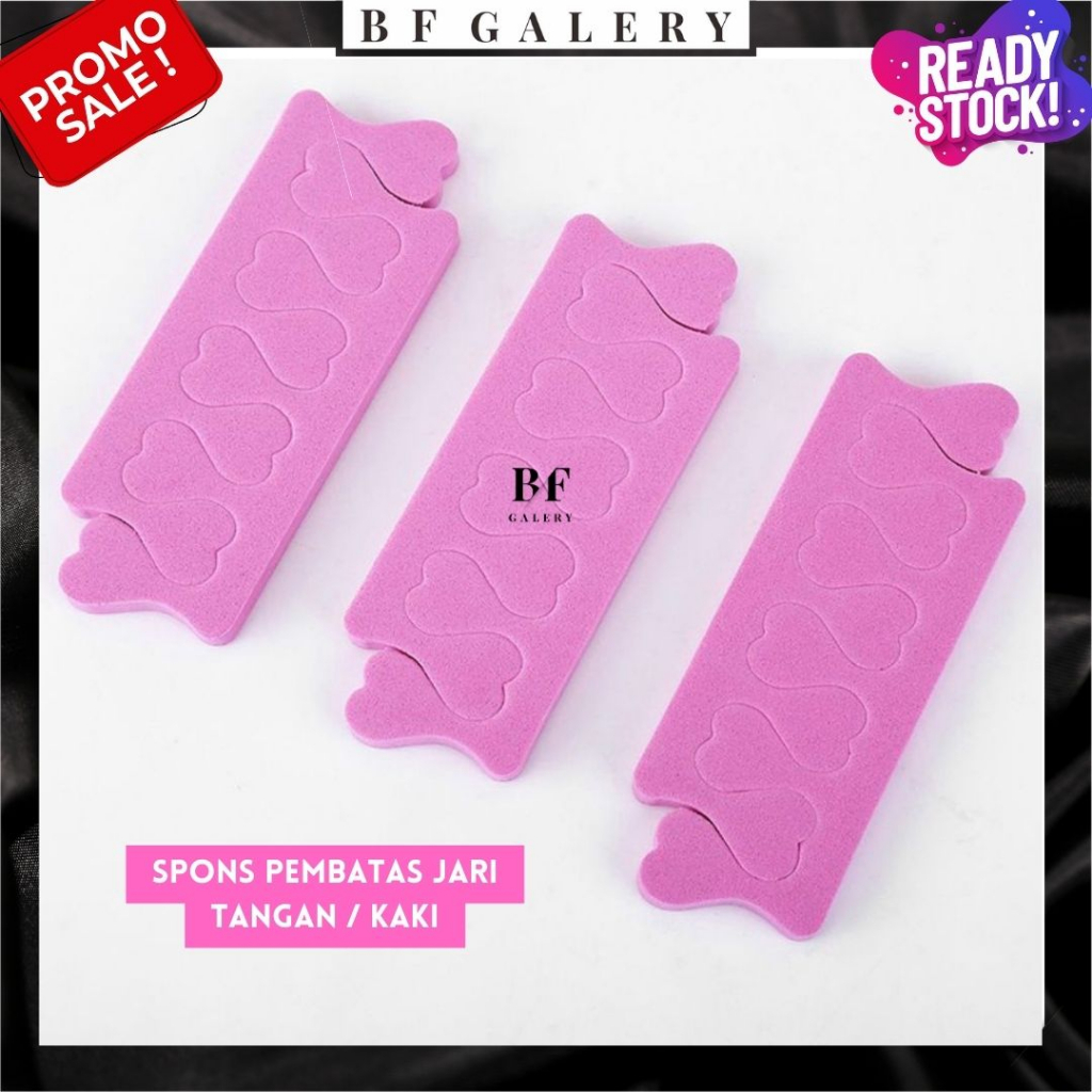 BFA012 (2pcs) 1set Spons Pembatas Jari Tangan / Kaki Sekat Jari Kaki / Tangan Toe Seperator Nail Art Tools Manicure Pedicure Jakarta