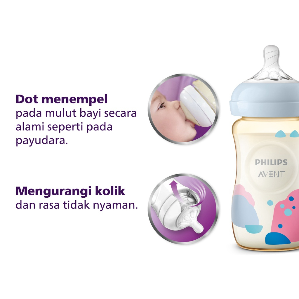 Philips Avent Natural PPSU Bottle 1M+ 260ml / 9Oz Botol Susu Bayi