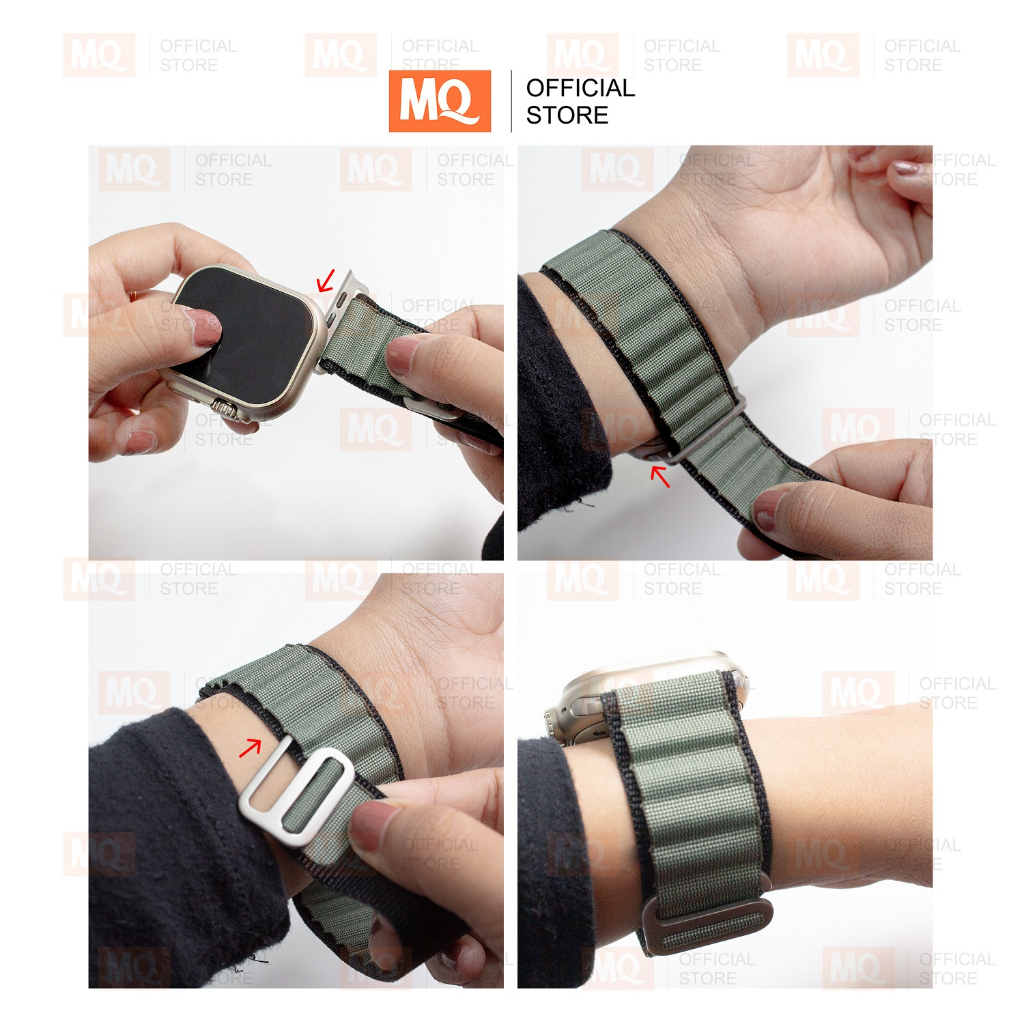 MQ Strap Smartwatch Nylon Loop 38/40/41/42/44/49mm Watchband Sport Premium