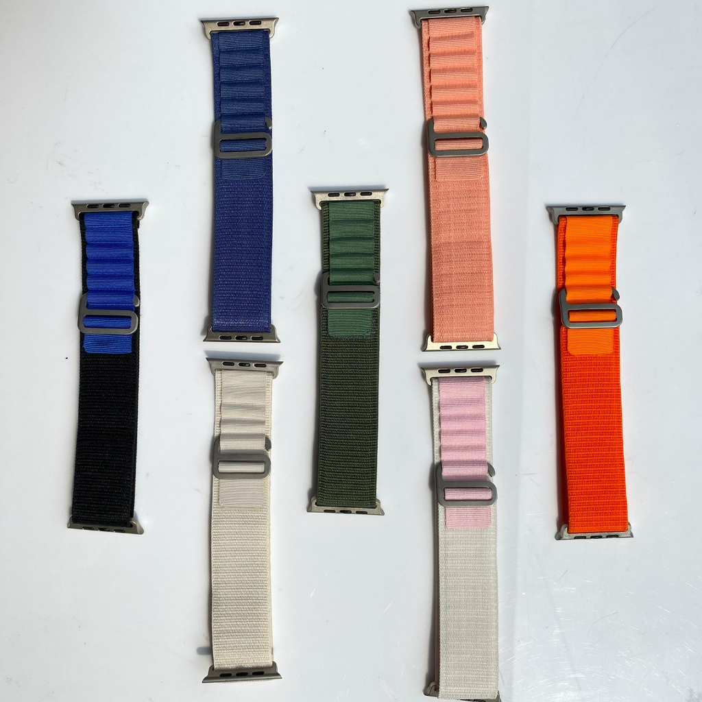 Strap ALPINE Nylon watch iwatch 12 3 4 5 6 8 7 SE 2020 ultra 38mm 42mm 40mm 41mm 44mm 45mm 49mm tali smartwatch jam tangan