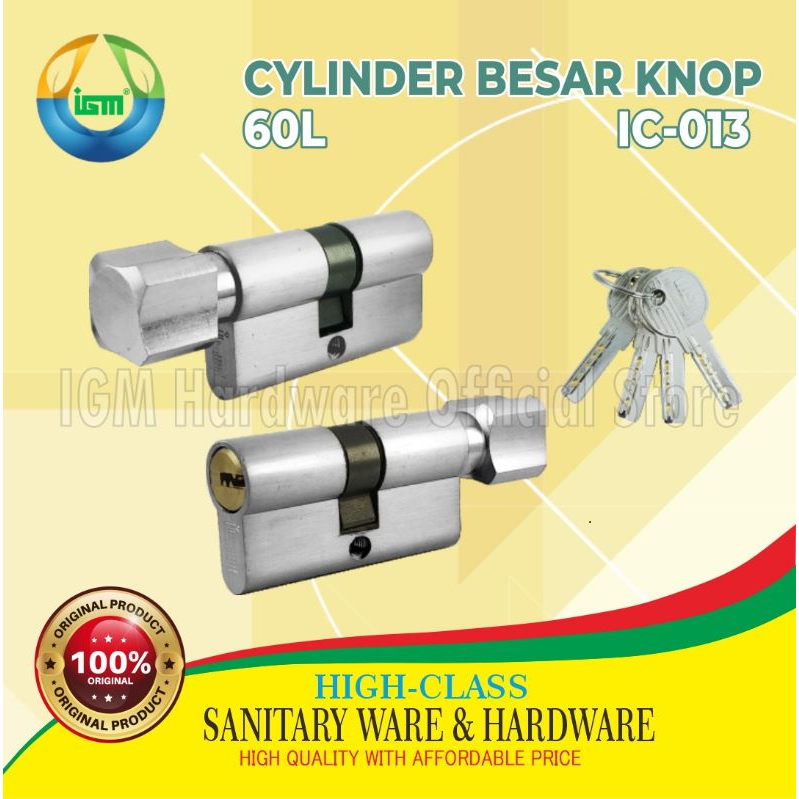 CYLINDER ANAK KUNCI BESAR KNOP 60L IGM IC-013