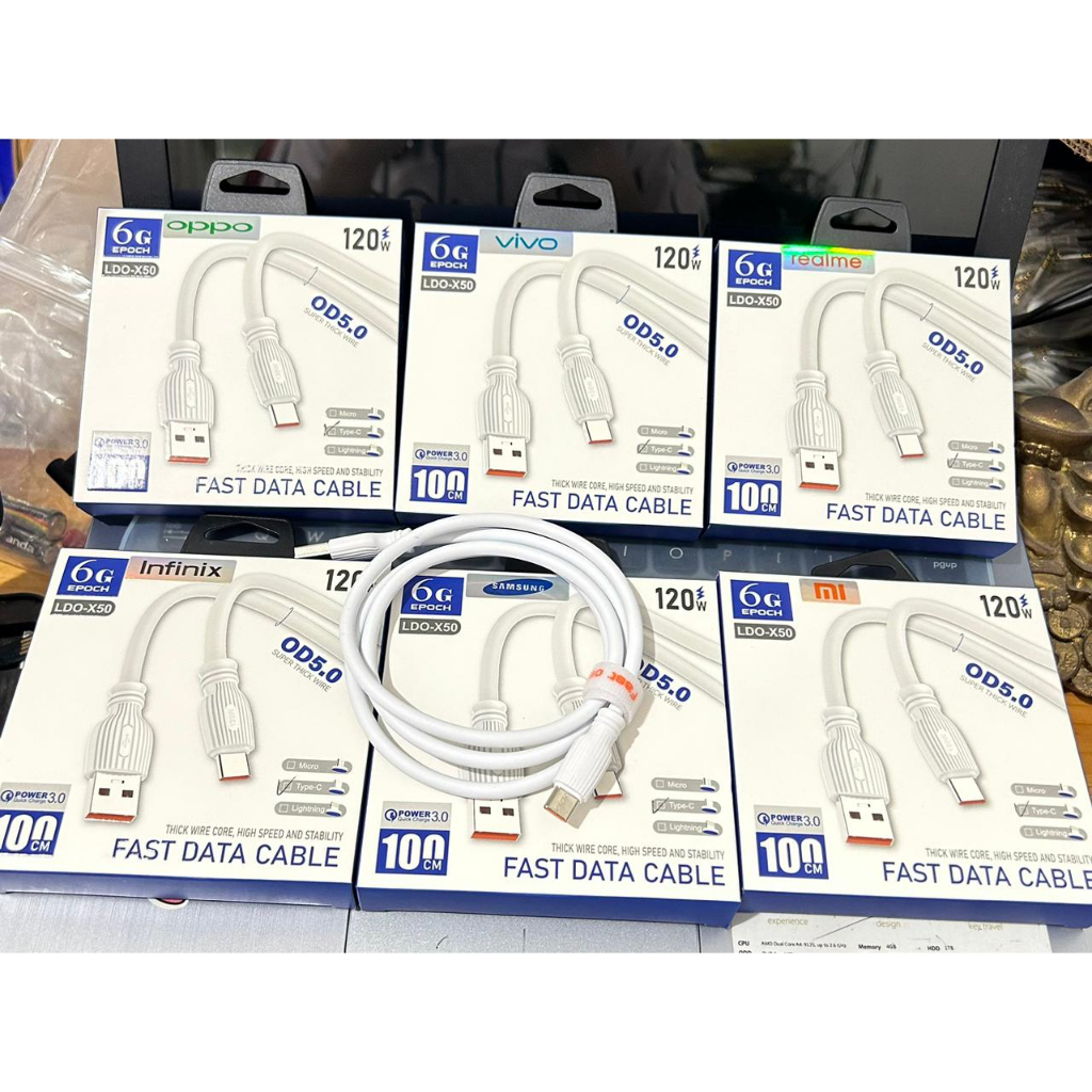 KABEL DATA 120W LD0-X50 AN-K06 SUPER FAST CHARGING #120W all tipe hp mirco type FOR VIVO MI REALME INFINIX