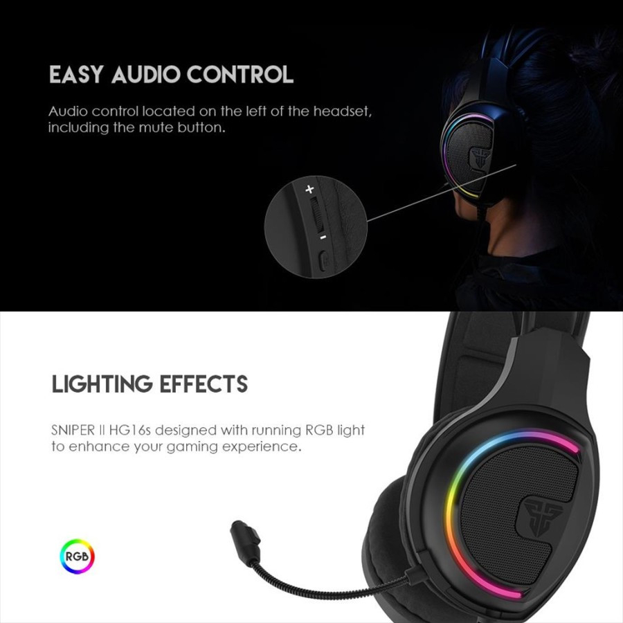 FANTECH SNIPER II HG-16s 7.1 Surround RGB HEADPHONE HEADSET HG16s USB