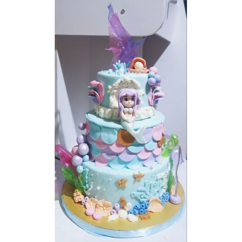

cake tingkat mermaid