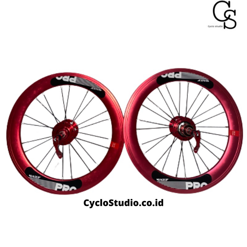 wheelset Raze Pro 349 Sepeda Lipat Seli 16 x 1 3/8 16+ 16plus DiscBrake Jangkrik