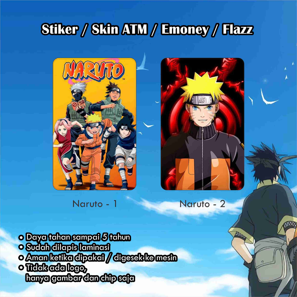 Stiker / Garskin / Skin ATM / Garskin / Skin Kartu Naruto